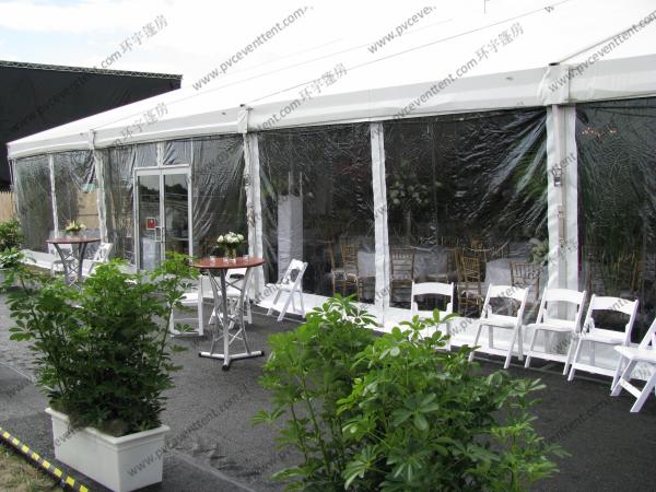 Luxury Decoration PVC Party Tent Transparent Sidewalls White For Outdoor Hotel
