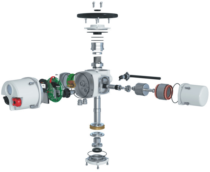 50 NM Mini Electric Actuator Multi Turn Custom Anti Humidity