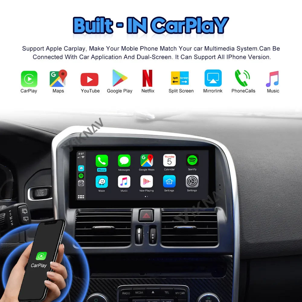 Viknav Car Radio For Volvo XC60 (2009-2017) 8.8 inch Auto Audio Multimedia Player GPS Navigation Tape Recorder HD Screen