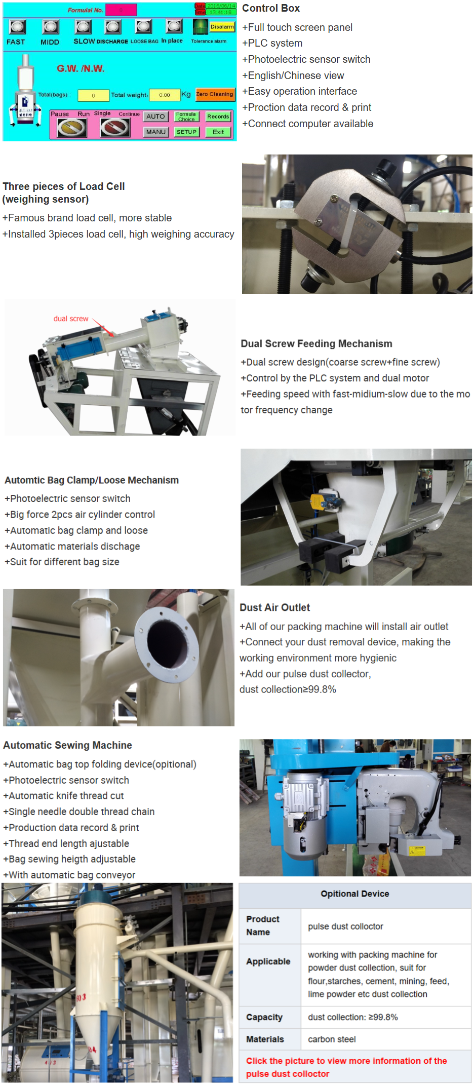 Mgo Powder Open Mouth Bagging Machine 1000kg