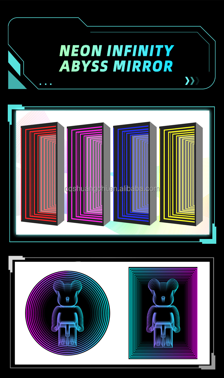 Screw Bolts Fixing Infinity Mirror Led Sign Neon Sign For Novel Products