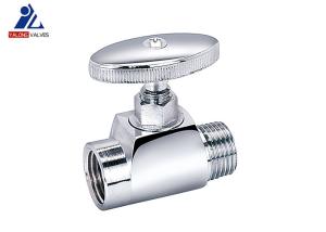 China Plastic Handle 15mm Stop Valve Threaded Male HPb 57 Chrome Plated wholesale