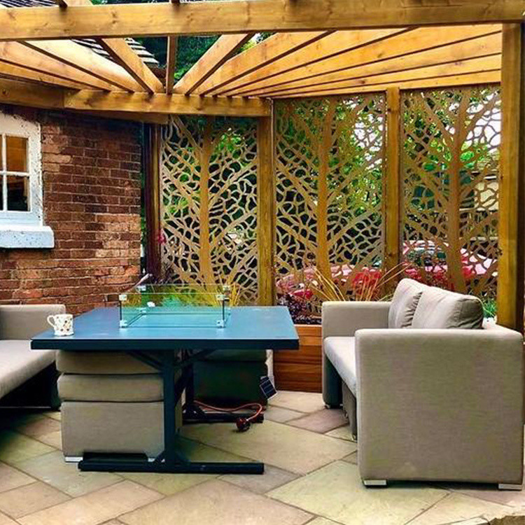 Weathering Steel Garden Privacy Screen Room Partition