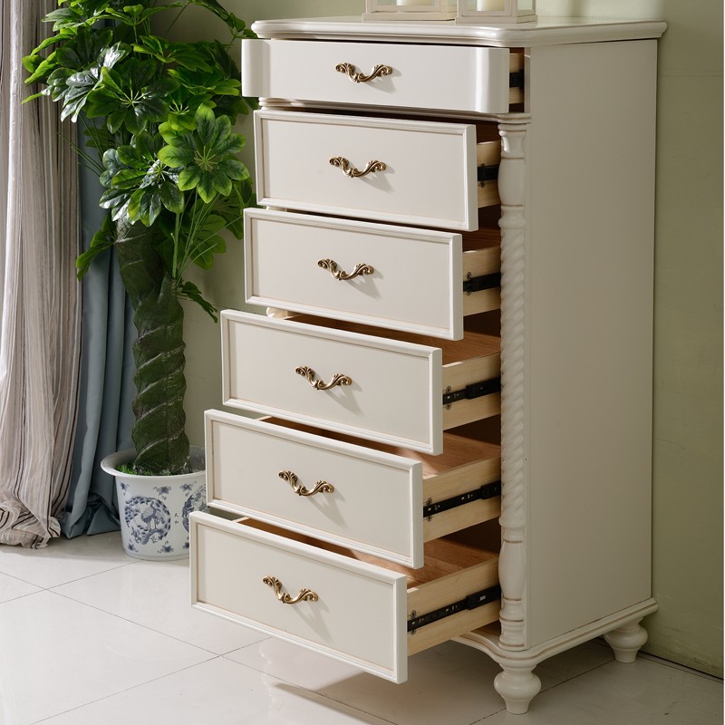 Concise Living Room Furniture white cabinet wooden drawers chest