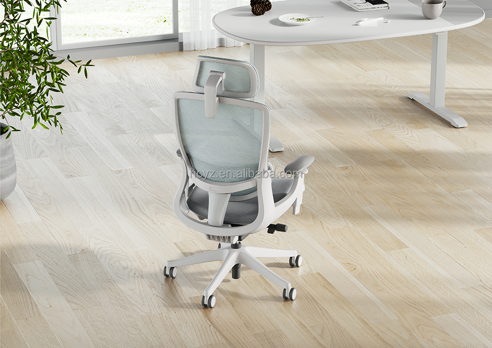 Adjustable High Back Full Mesh Executive Office Chair with Aluminum Foot and Fabric