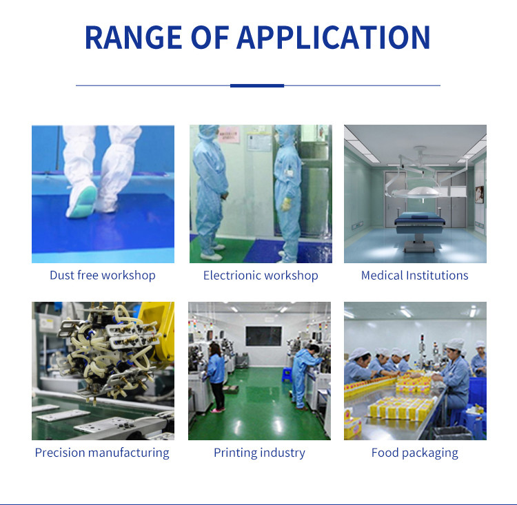 36"X45" Cleanroom Sticky Floor Mats Peelable Washable Dust Removal 30 Layers Blue PE Film