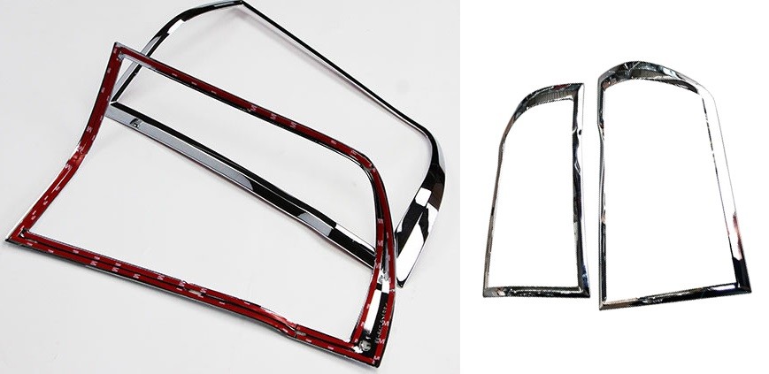 Tail Lamp Chrome Headlight Bezels , Mercedes Benz Vito 2016 2017 Decoration Car Parts And Accessories