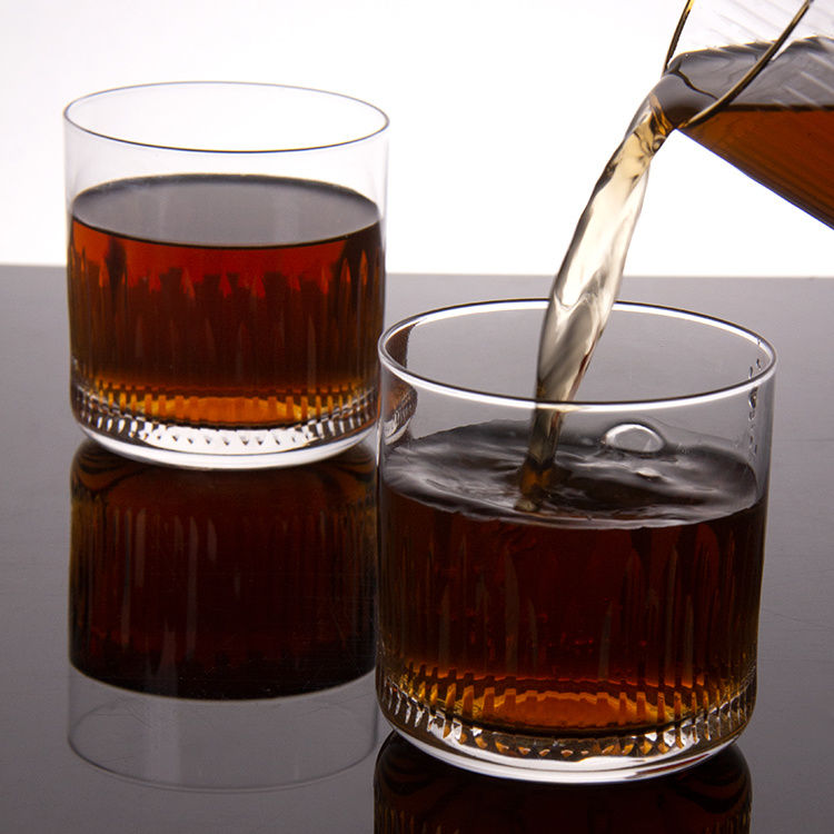 Hot Sale Old Fashioned Clear Whisky Glasses Cups Crystal Rock Shot Glass Whiskey Cup for Cocktail Glass