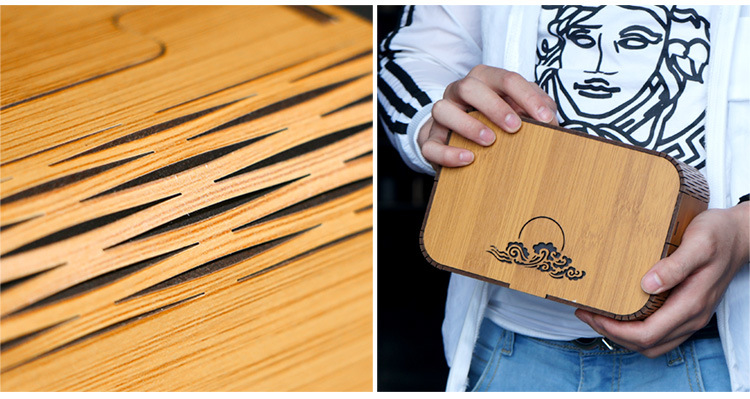 Mildewproof Embossing Wooden Tea Bag Box Holder Multipurpose