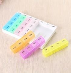 China 28 Grid Travel Pill Case Split Single Portable Colorful 28 Grid Medicine Box wholesale