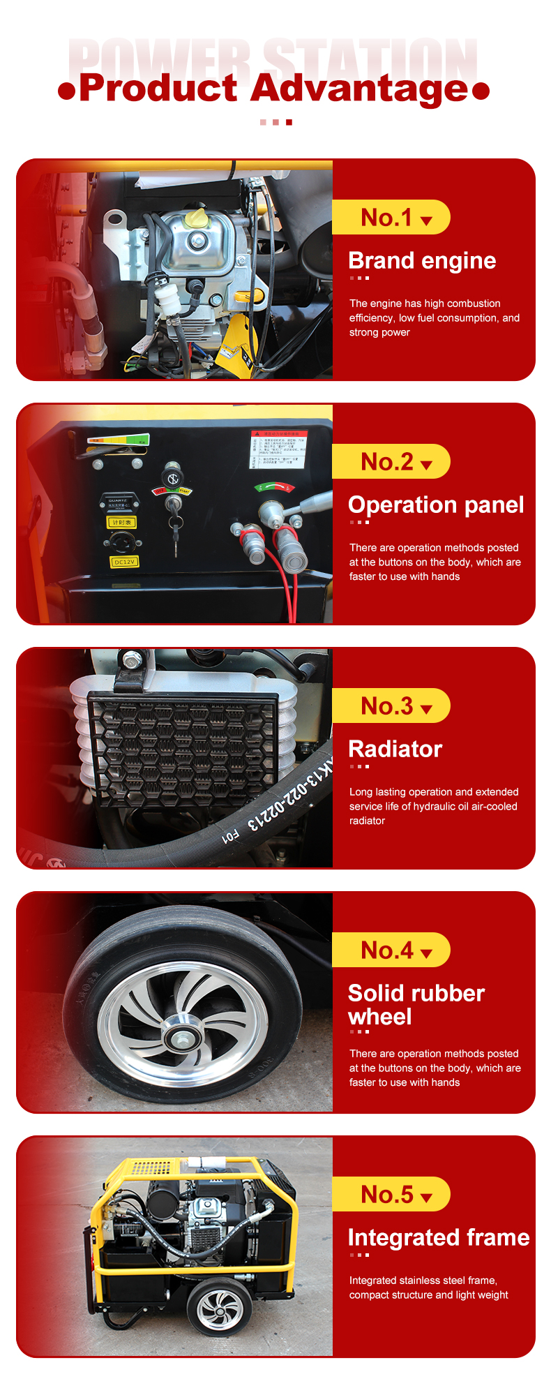 22L Fuel Tank Capacity High Pressure Hydraulic Power Unit Station for Pressing Machine