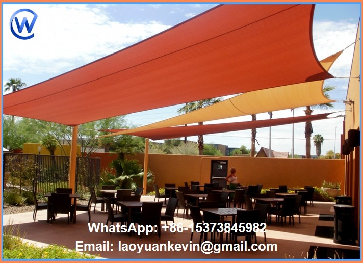 NEW! SUN SAIL SHADE - SQUARE CANOPY COVER - OUTDOOR PATIO AWNING - 16.5' SIDES
