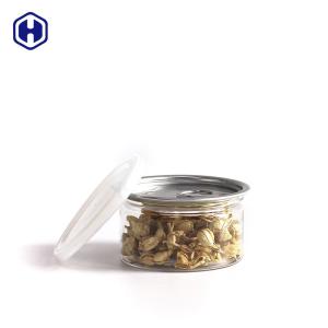 China 100ml 3.5g Dry Herb Clear Plastic Cans EOE 211# 38mm Height PET Tuna Can wholesale