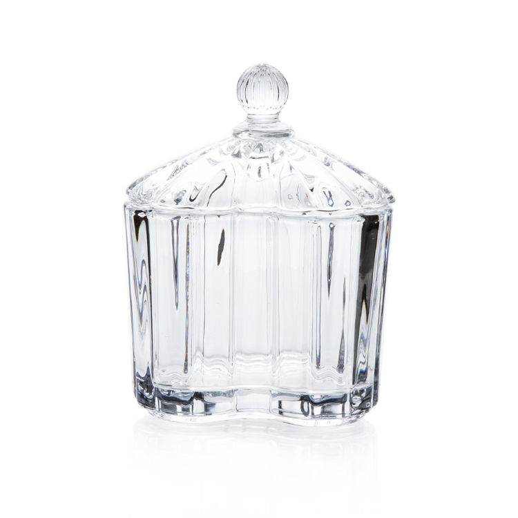 Heart crystal glass jewelry case box