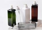 500ml Clear Amber Black Square Plastic Lotion Bottle For Skincare Product