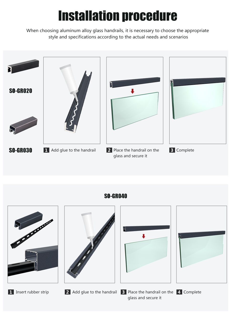 Simple Design Aluminum Alloy Glass Railing Balustrades for Balcony and Swimming Pool