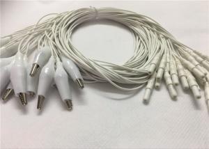 China Din 2.0 Style Eeg Cup Electrodes Cable , 1.2m Alligator Eeg Leads Cable wholesale