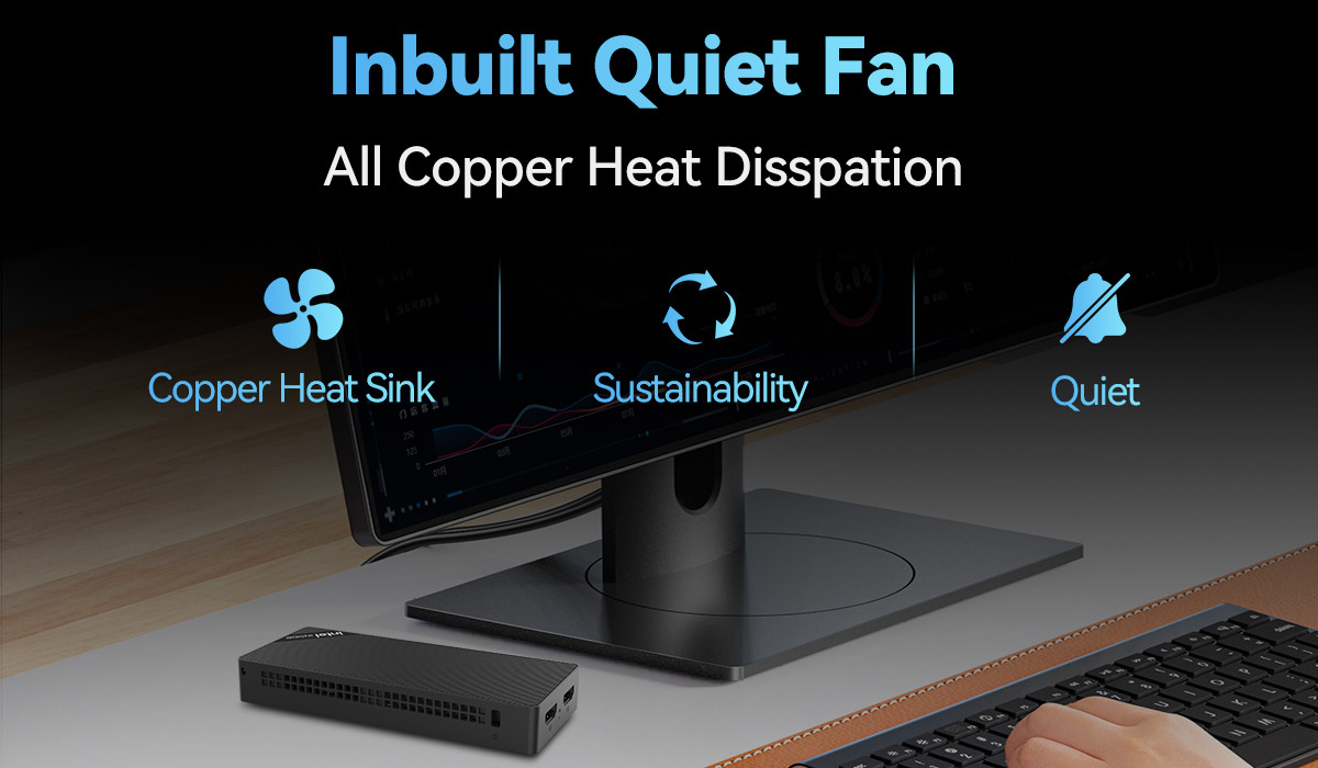4K Dual Display Single LAN N100 Mini Computer Intel 12th Gen Mini PC
