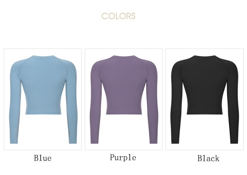 Pro Skin Breathable Long Sleeve Workout Ladies Yoga Tops Slim Fit Casual Shirts