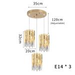 Small Round Gold k9 Crystal Modern Led Chandelier for Living Room Hallyway