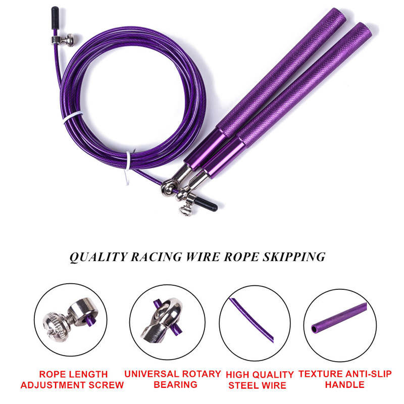 3M Metal Bearing Handle Adjustable Skipping Rope Aluminium Alloy Material