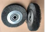 Hardened Steel Crimped Wire Wheel Brush , Bench Round Wire Brush Wheel