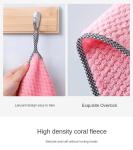 KILINE Microfiber Kitchen Dish Towel Dishcloth Rag Non-stick Thickened Wipe