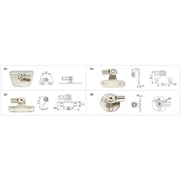 Copper / Plastic Damping Door Gas Spring , Cabinet Lift Support Customized Color