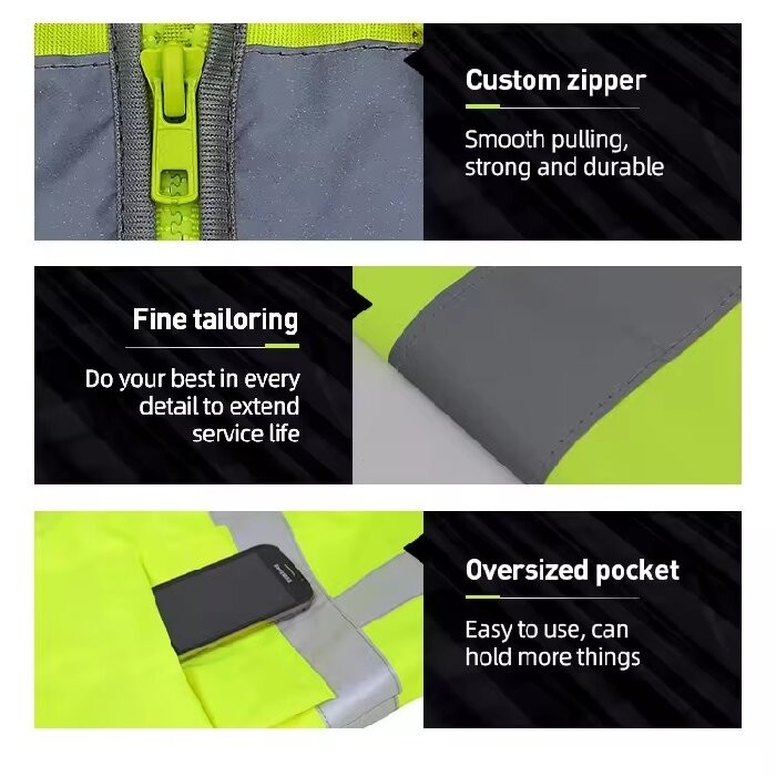 Customize All Kinds Of Safety Vest Reflective Vest Clothing High Brightness Reflection Reflective Vest