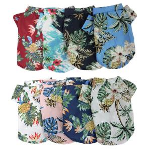 China Hawaiian Style Pets Wearing Clothes French Bulldog Dog Hawaiian Shirt wholesale
