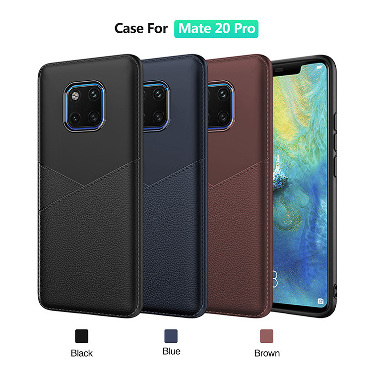 Black Blue Brown Business PU+TPU Protective Case Back Cover for Huawei Y6 prime 2018 /Y6 Prime /honor7A /8E MATE 20 Pro