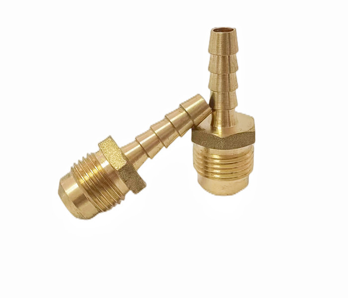 1/4 X 3/8 Hose Barb To Male Flare Adapter Brass Fitting