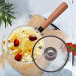 Kitchen Cookware Borosilicate Glass Pot With Wood Handle