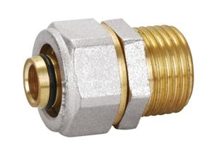 China Brass Pex-al-Pex fitting PF5002 Male Straight Union wholesale