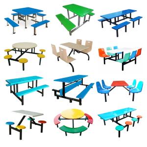 China Restaurant Fast Staff Fiberglass Dining Table wholesale