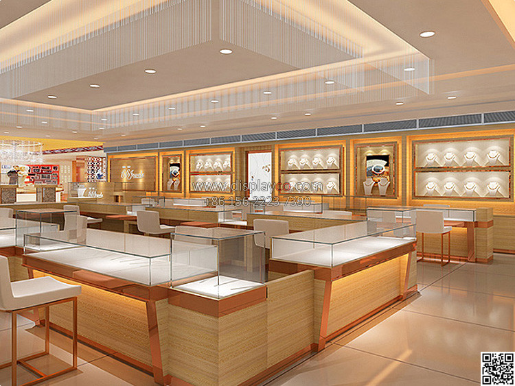 High quality jewelry display showcase,metal jewellery showcase