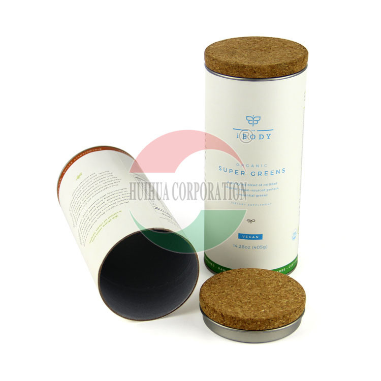 Biodegradable Cardboard Cups With Lids , Recycled Paper Gift Tube Packaging