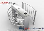 Pedestria Flap Barrier Waist High Turnstile 304 Stainless Steel For Supermarket