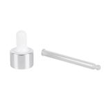 18/410 Silver Shiny Aluminum Glass Dropper Cap Essential Oil Glass Dropper