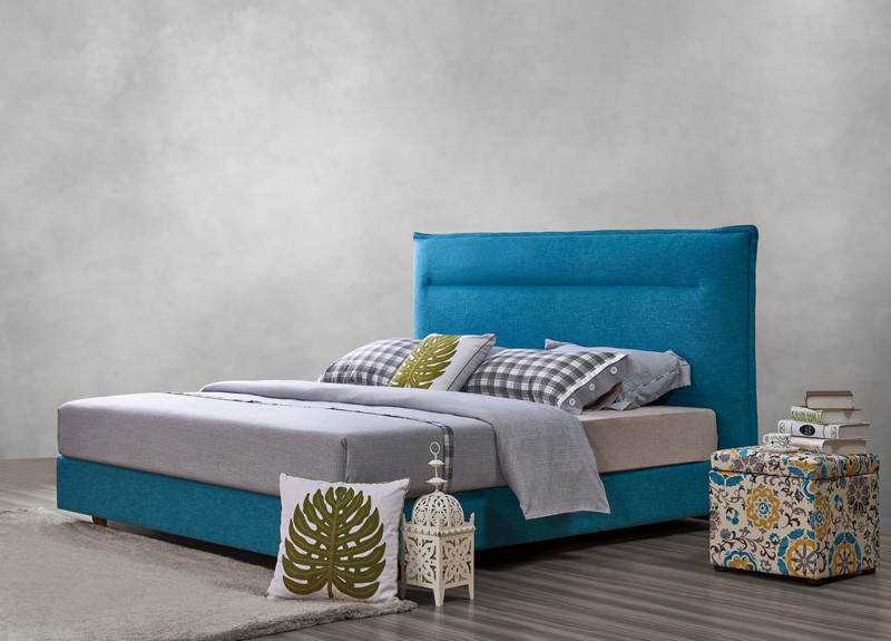 2017 new design of Leather / Fabric American style Bedroon furniture Upholstered headboard set bed/king size Bed