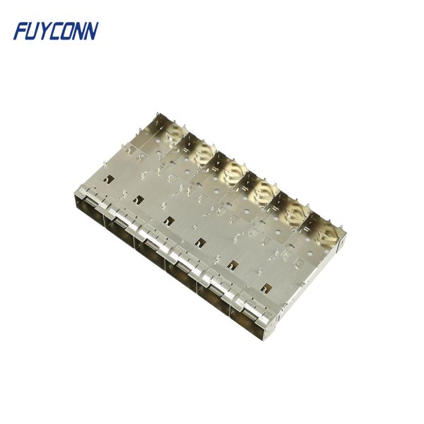 SFP+ Cage Connector 1x6 Ports Press Fit Pins 10Gb/s