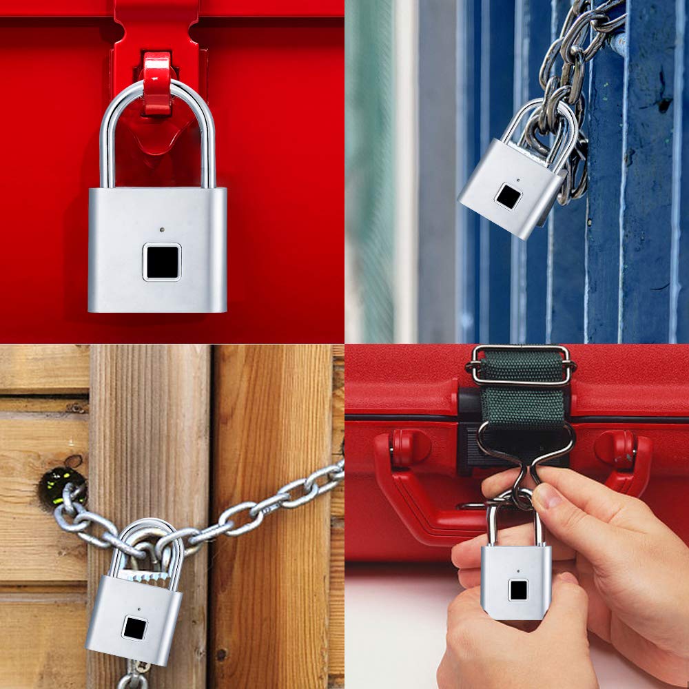 OEM ODM Biometric Smart Fingerprint Padlock Outdoor For Bag /D Luggage