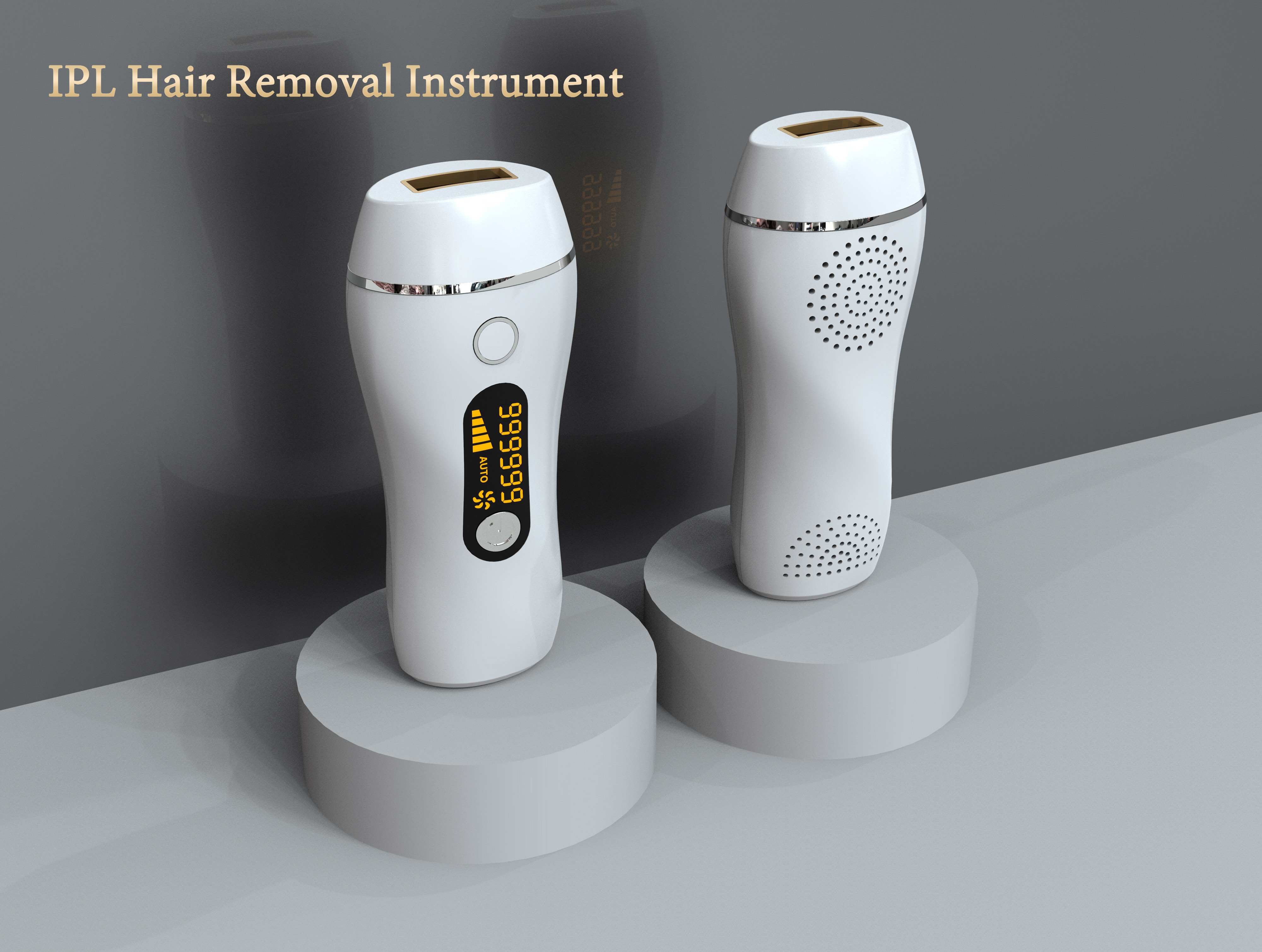 LCD Display 260g White Mini IPL Laser Handset