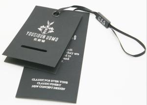 China Black Swing 600dpi Paper Hang Tags For Clothing Offset Printing wholesale