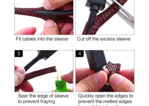 China Abrasion Resistant Cable Management Braided Sleeving , Wire Protection Sleeve wholesale