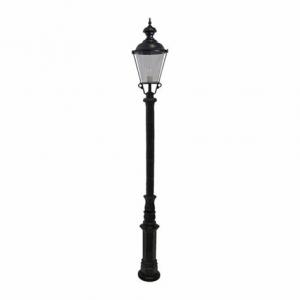 China Single Head Cast Iron Garden Lamp Post Antique Street Light Pole Anti Corrosion on sale