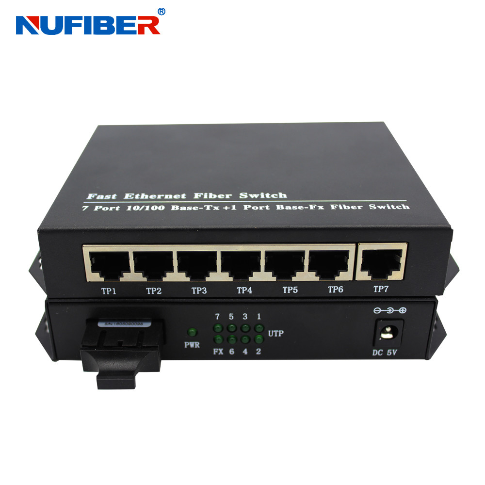 TX To FX 100Mbps Fiber Ethernet Switch Multi mode Dual fiber Store And Forward Switching Mechanism