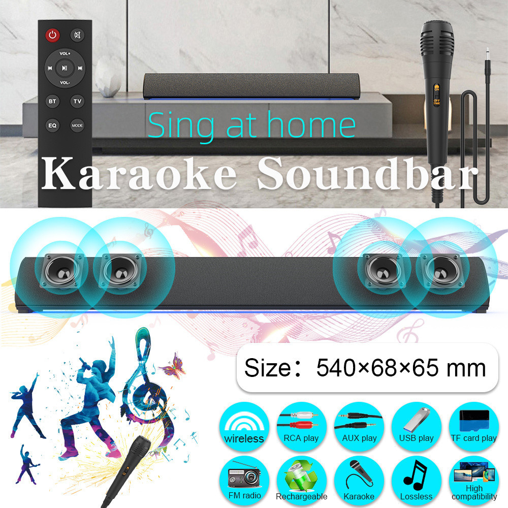 V5.0 Rechargeable Bluetooth Sound Bar Wireless PC Soundbar Immersive Experience