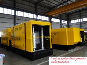 China 200kva construction generator, super silent canopy generator, soundproofed generator wholesale