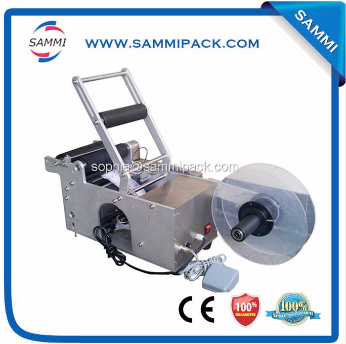 220v Electric Semi Automatic Round Bottle Labeling Machine Multifunctional